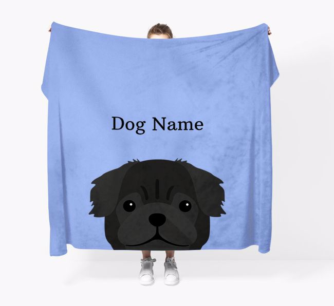 'Peeking Icon' - Personalized {breedFullName} Blanket